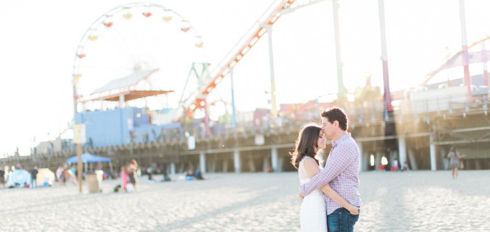 Santa Monica Pier Engagement: Ann + Josh