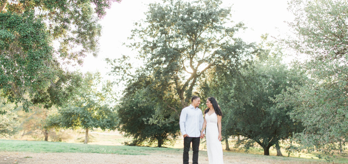 Lake Balboa Park Engagement: Sonia + Brandon